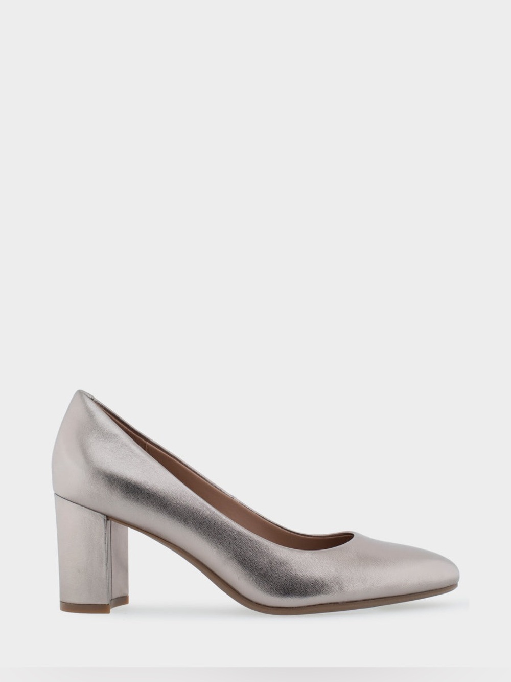 NEW Aerosoles Size 10M Mid Heel Pump Champagne Betsy Comfort Chunky Metallic